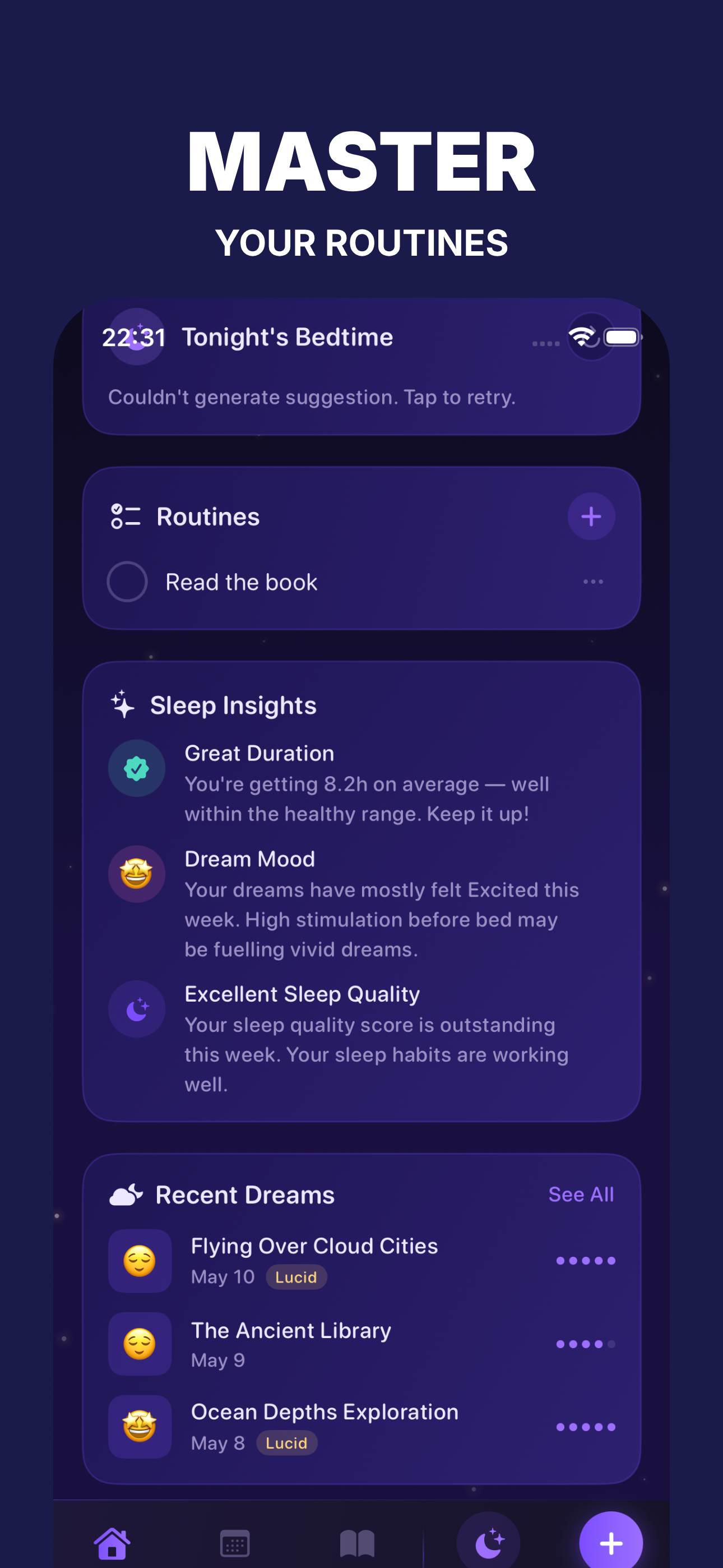 Bedtime routines and sleep insights